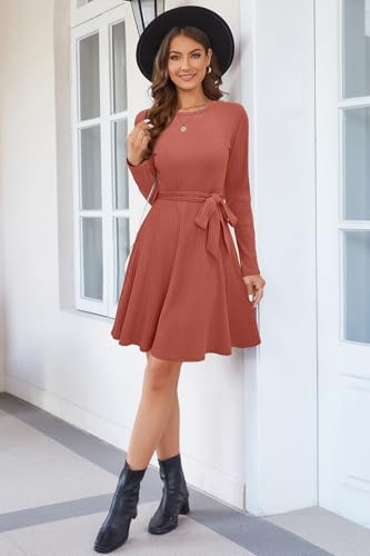 Image of Newshows Women's Sweater Pockets Fall Winter Teacher Work Casual Dress