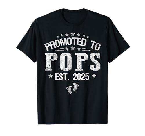 Promoted To Pops est.2025 Father's Day First time Pops T-Shirt