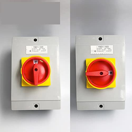 Interruptor de aislamiento 100A 3P de leva y selector de cambio de 2 posiciones YMD11-100 con tornillos 4