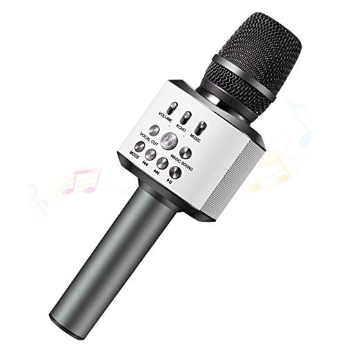 ERAY Micrófono Inalámbrico Karaoke, 3 en 1 Micrófono Bluetooth, Batería de 2600mAh,...