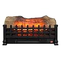 20 inch Electric Fireplace 3D Log Set Insert, Free Standing Fireplace Heater for Indoor (Antique Black)