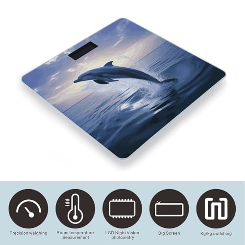 Báscula digital de baño Elegante Dolphin para peso corporal miniatura 3