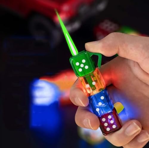 Encendedor NIVEK dado llama verde recargable miniatura 4