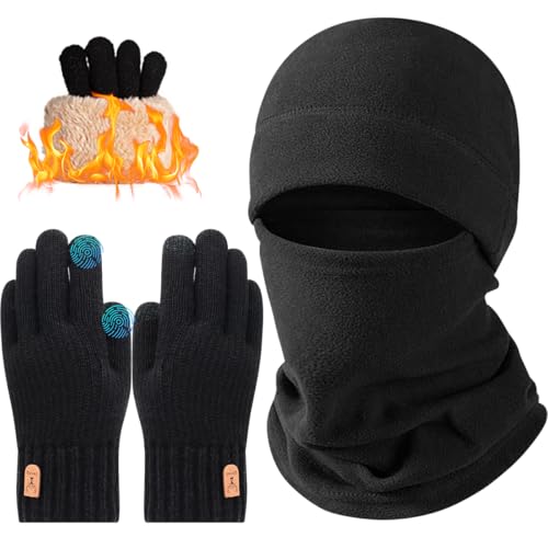 La Mejor Selección de Set de bufanda, gorro y guantes para Hombre favoritos de las personas. 44 SWENYLD Gorro Invierno Bufanda y Guantes para Frio Hombre, Guantes Termicos con Función Pantalla Táctil, Pasamontañas, Kit de Invierno para Clima Frío para Hombres y Mujeres (3...