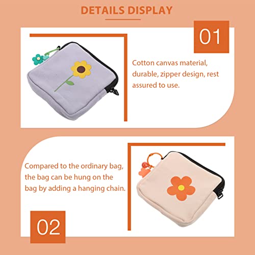 DOITOOL Saco de Armazenamento de Guardanapo Sanitário: 2 Pcs Bolsa Portátil de Guardanapo Sanitário