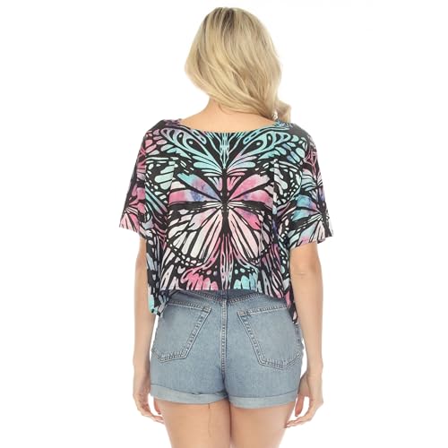 Butterfly Tie-dye Scarf Crop Top3