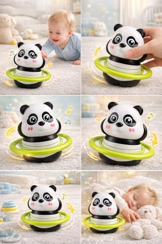 Image of Panda Wind Up Toy with Rolling | Cute Wobbling Panda Toy | Roly Poly Toys for Babies | Infant Interactive & Educational Toys for Toddlers 1-3 Years | Home Decor & Gift (Rolling Panda)