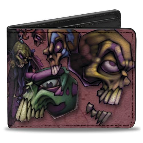 Buckle-Down Men's Standard PU Bifold Wallet-TJ-Bones, Multicolor, 4.0
