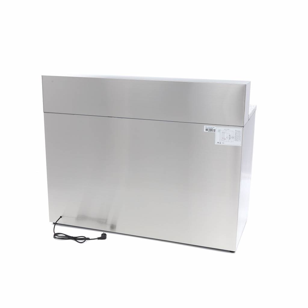 Maxima Réfrigérateur pour la préparation des pizzas - 137 cm - 3 portes - s'adapte à 8 x 1/6 GN - incl couvercle en acier inoxydable
