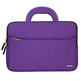 Evecase HP Stream 11 UltraPortable Handle Carrying Portfolio Neoprene Sleeve Case Bag for HP Stream 11 11-d010nr Notebook 11.6 inch Laptop - Purple
