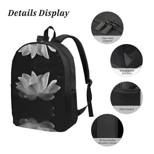 Mochila escolar de flores con lonchera y estuche de 3 piezas 5