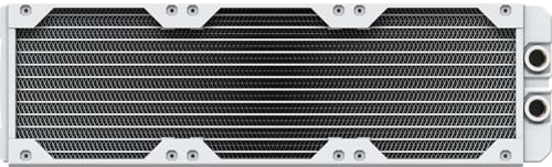 CORSAIR Hydro X Series XR5 360mm V2 Custom Cooling Radiator – Compatible with iCUE Link Fans, 3x120mm Fan Mounts, Screw Protection Plates, G1/4” Threads – White by Corsair - Used condition - US$62.27