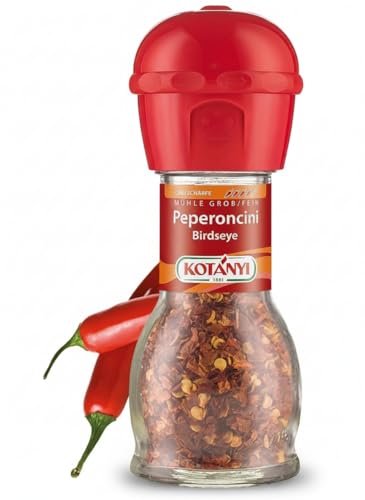 KOTÁNYI Chili Birdseye Peperoncini Mühle, scharf zum frischen Mahlen, 1er Pack (1 x 27g)
