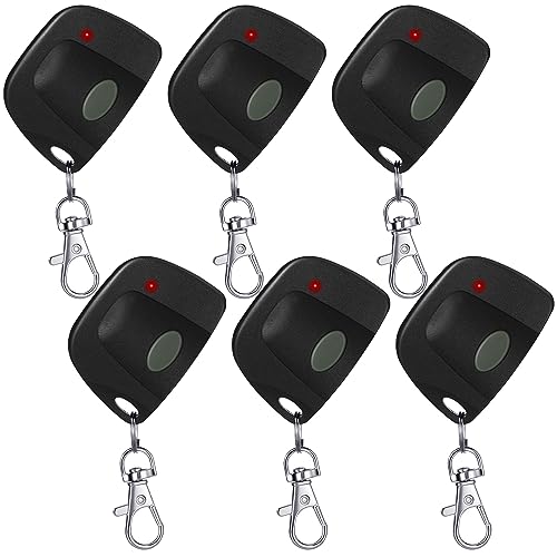 Télécommande de porte de garage multicode linéaire 300 MHz Lot de 6 télécommandes noires