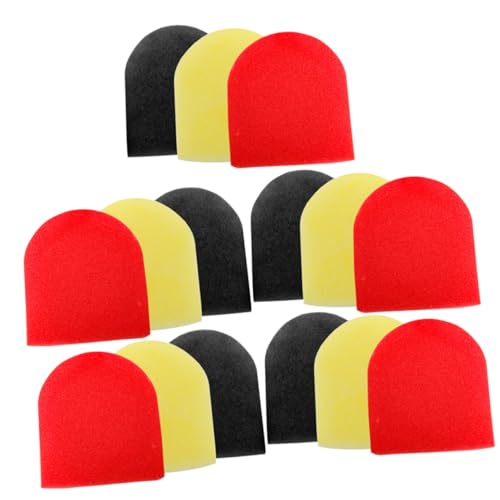 OSALADI 15pièces Bonnettes Mousse Pour Microphone Housses Protectrices Éponge Anti-vent Pour Ktv Karaoke Et Interviews