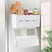 Magnetic Paper Towel Holder for Refrigerator with Storage Shelf, Kitchen Organizer Rack Fit Regular to Huge Paper Towel Roll with 4.4 lbs Capacity, Mounts Securely on Fridge and Metal Surfaces