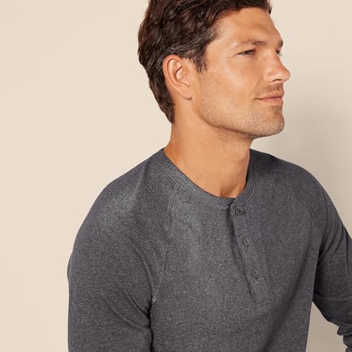 Image of Amazon Essentials Men's Long-Sleeve Henley Shirt