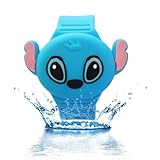 Compatible for AirTag Kids Bracelet, 3D Cute Kid Air Tag Wristband Adjustable Hidden Watch Band Air Tag Holder for Apple Air Tag, Soft Silicone Waterproof Air Tag Case for Kids (Blue)