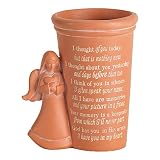 Dicksons Thought of You Burnt Orange Angel 4.25 x 5 Resin Decorative Outdoor Standing Planter Pot