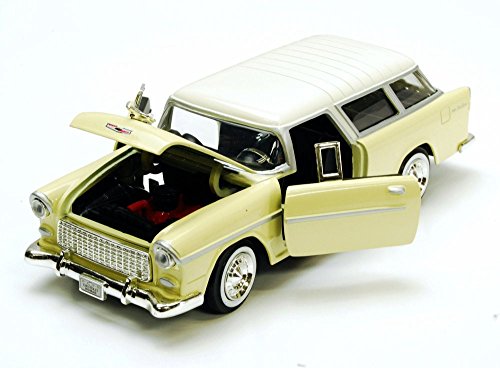 1955 Chevy Bel Air Nomad modelo 1:24 Motormax miniatura 2