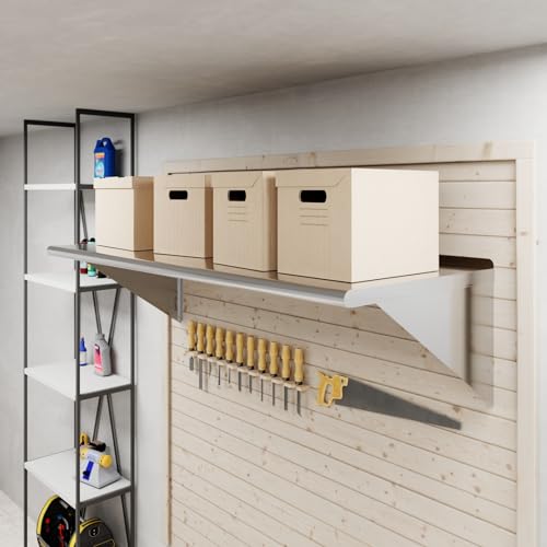 Image of AmGood 60 inch Long X 24 inch Deep Stainless Steel Wall Shelf | NSF Certified | Appliance & Equipment Metal Shelving | Kitchen, Restaurant, Garage, Laundry, Utility Room