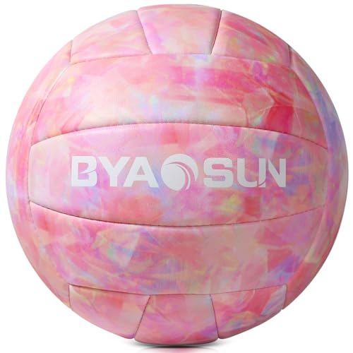BYAOSUN Voleibol, voleibol de playa, pelota de voleibol suave para interiores y exteriores, tamaño 5, pelotas de voleibol para principiantes, adolescentes y adultos