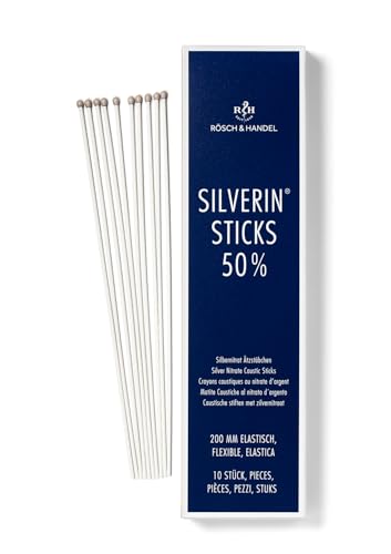 Nitrato d'argento 50% | 200mm elastico | 10 pz. | Per il trattamento della carne selvatica, per il trattamento di verruche e calli, per la cura dello stoma | Rösch und Handel