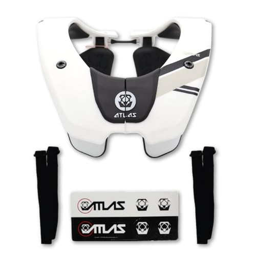 Atlas Brace Air Lite Neck Brace (Adult - Small) for Use In: Powers, Offroad Racing, Motocross, Mountain Biking, and BMX (White)