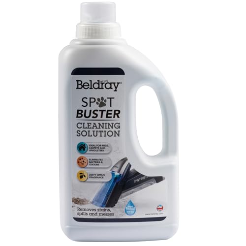 Beldray BEL01711 Spot Buster Cleaning Solution - Compatible with BEL01624 Spot Buster Carpet Cleaner, Ideal for Rugs, Carpets & Upholstery, Eliminates Bacteria & Odour, Citrus Fragrance, 1 Litre