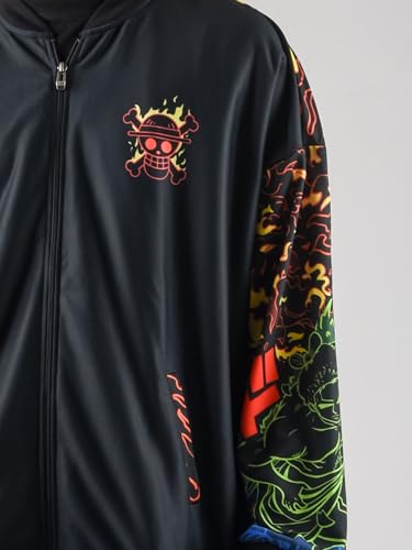 Unisex Anime Oversized Jacket for Men & Women, Monster Trio Printed Drop Shoulder Cosplay Anime Bomber Jackets4