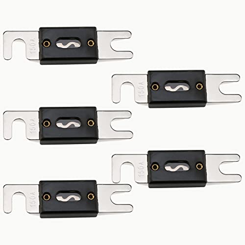 SIGANDG Fusibles ANL niquelados de 150 amperios para sistema de audio y video del automóvil (5 pcs) Cover