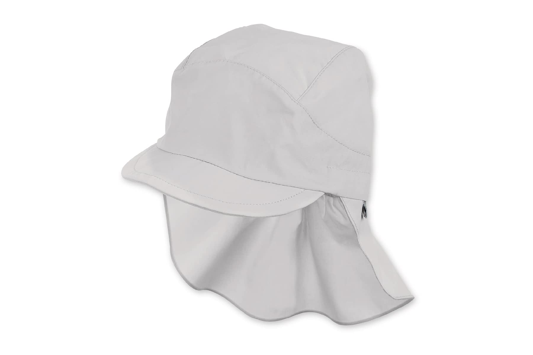 Sterntaler Gorro con visera y protector de cuello, Con cintas, Edad: 12-18 meses, Tamaño: 49, Gris claro