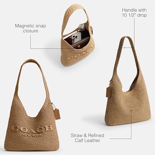 Image of COACH Brooklyn Shoulder Bag 28 in Straw