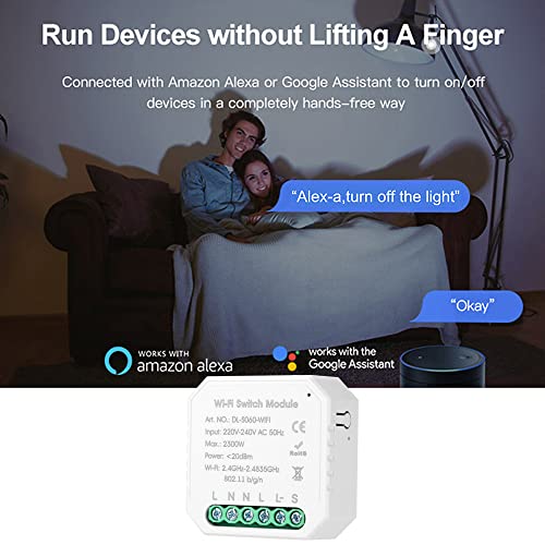 Homesen Interruptor inteligente Tuya MINI DIY One Way Interruptor Inteligente Corpo Pequeno APP Cont