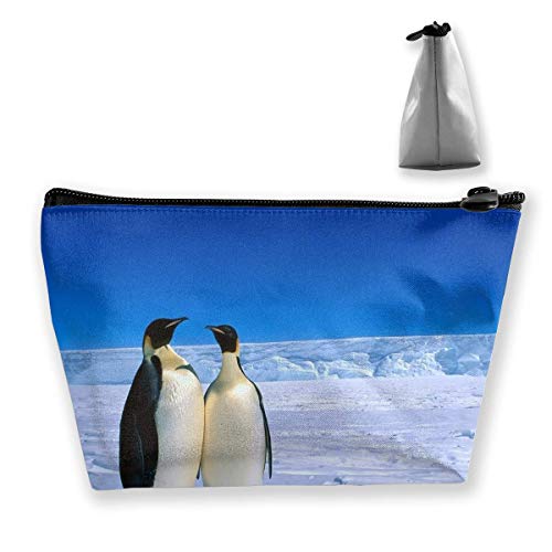 Preisvergleich Produktbild Abstraktes blaues Blumenmuster, tragbarer Telefonmünzspeicher Trapez-Kulturbeutel, Make-up-Reise, Kosmetiktasche Waschbeutel