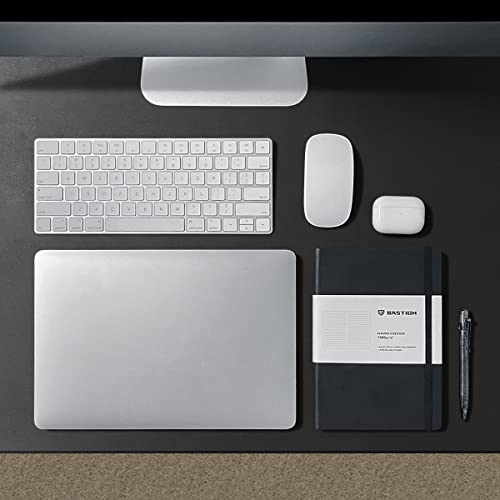 Bastion Classic Hardcover Notebook Lined Journal - Premium Ruled Thick Paper 100Gsm For Writing, Journaling Work With Back Inner Pocket And Elastic Closure - 192 Pages, Medium 5.6 X 8.3 Inch (Black) #TOP5