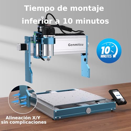 Miniatura 6 de Genmitsu 3030-Prover Max Cnc Router Machine Con Guía Lineal Y Movimiento De Husillo De Bolas, Alcanza 0.05mm De Precisión Para Aluminio Metálico De Alta Precisión, Soporta Kit Rotativo De 4to Eje