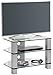 Produktbild lisel-de TV-Ständer TV-Rack von Maja Möbel HiFi-Rack TV-Regal in Metall Alu - Klarglas / 70x50x50cm