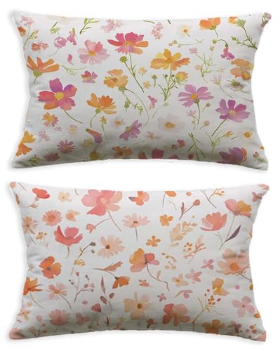 Coussin floral avec fermeture eclair invisible pour changer de deco