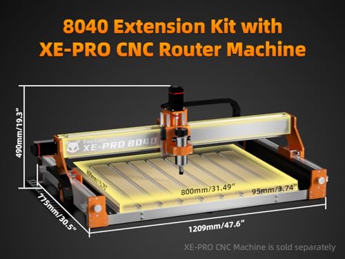 Image of FoxAlien XE-PRO 8040 X-axis Extension Kit with Upgraded Hybrid Spoilboard Worktable, Compatible with XE-PRO CNC Router Machine