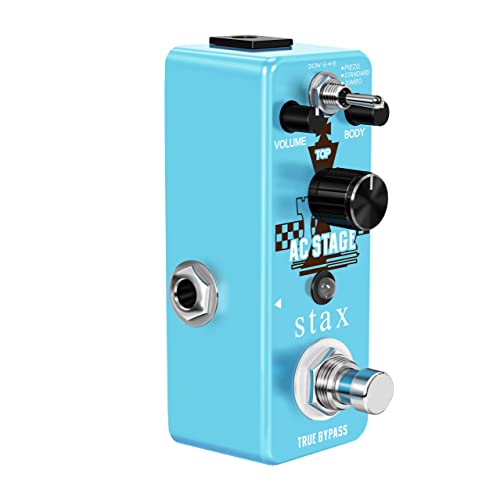 Stax Stax Guitar Acoustic Simulator Pedal Ac Stage Pedal Analog Acoustic Simulator Pedal With Piezo/Standard/Jumbo Modes Mini Size True Bypass, 3.7 X 1.5 X 2 Inches (Lef-320) #TOP1