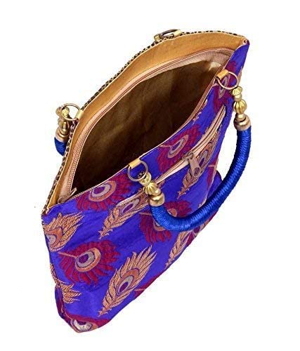 Goldgiftideas Silk Women Potli Purse For Wedding, Bridal Clutch, Potli Bags For Return Gift, Traditional Party Favor Bags, Indian Potli Purse For Wedding (Set Of 5) #TOP2