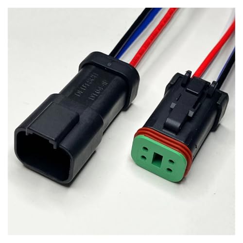 Connecteur 4 broches étanche DT04 Deutsch noir anti-corrosion pour moteur