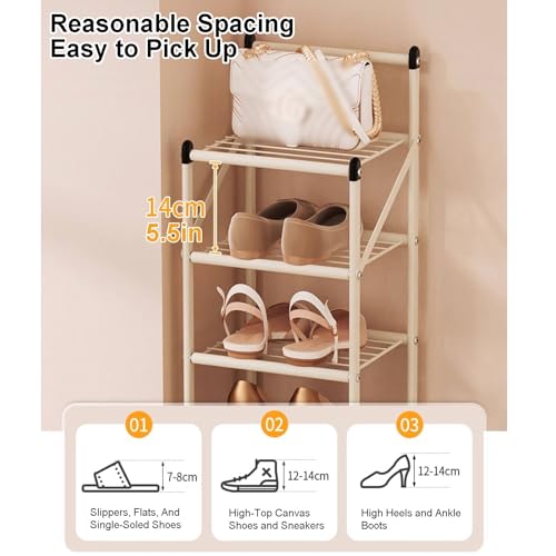 Rangement porte chaussure grand volume étagère métallique pliante
