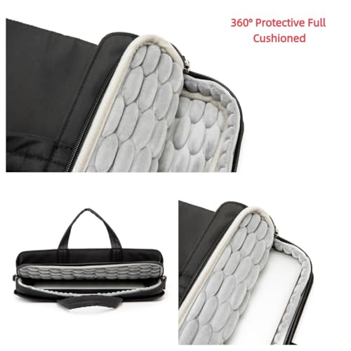 Kinmac 360° Protective Full Cushioned Muti-Compartments Laptop Shoulder Case Bag Briefcase For 16 inch HP,Lenovo,Dell,ASUS,Acer Ultrabook and Business Laptop (Black)2