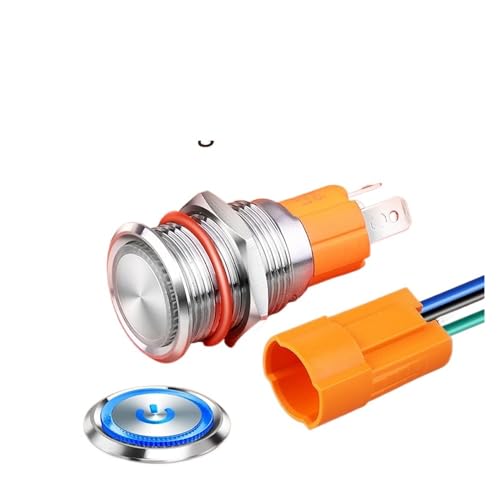Bouton poussoir 16mm 110V bouton autobloquant courant élevé 10A commutateur LED haute puissance