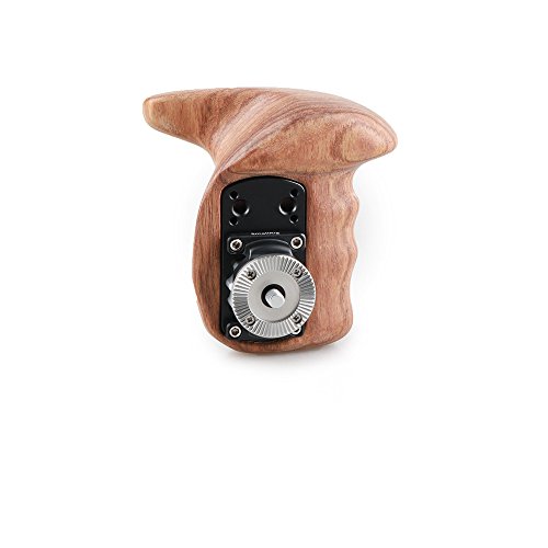 SMALLRIG Left Side Wooden Handle with Rosette for Camera Shoulder Support Rig, (Left Hand)- 1891