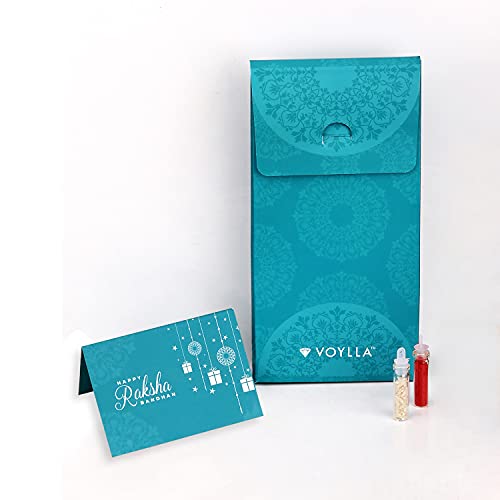 Image of VOYLLA Designer Ganesha Rakhi For Men With Roli Chawal Pack -Rakhi For Brother