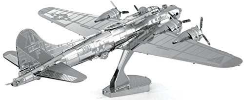 Fascinations Metal Earth 3D Metal Model Kits - Boeing AH-64 Apache - P-51 Mustang - CH-47 Chinook - Commercial Jet - F-15 Eagle - B-17 Flying Fortress - 6 Piece Bundle - Image 7