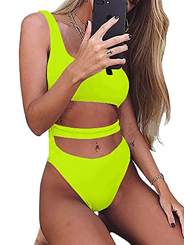 Image of BEAGIMEG Women's Tank Top Cut Out Sleeveless Bodice Bodysuit | Party Clubwear